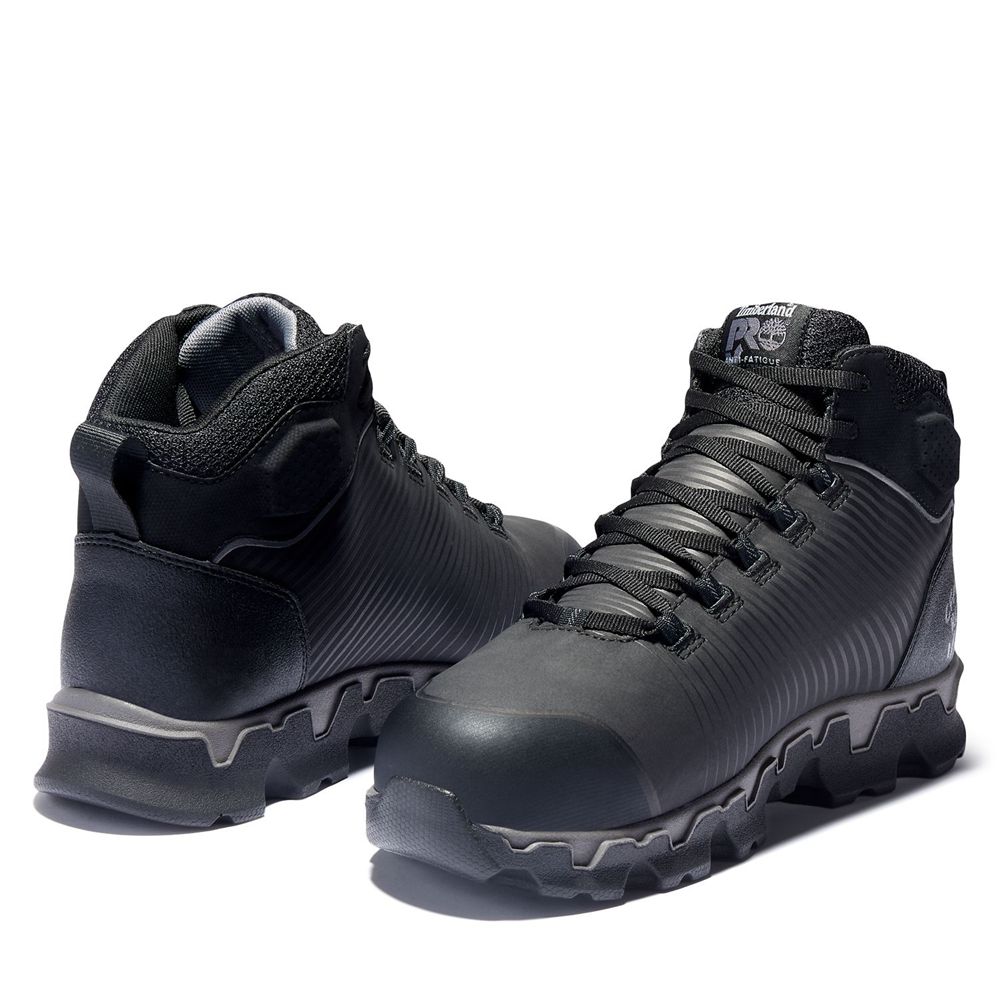 Botas Pro Timberland Hombre Pro Powertrain Sport Mid Alloy Toe Eh Work Shoes Negras - Chile AYE-8036